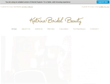 Tablet Screenshot of katrinabridalbeauty.co.uk